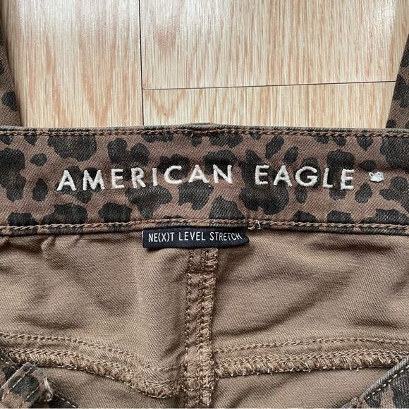 American Eagle Leopard Print Super High-Rise Jeggings - Size: 4 Regular - Picture 3 of 6
